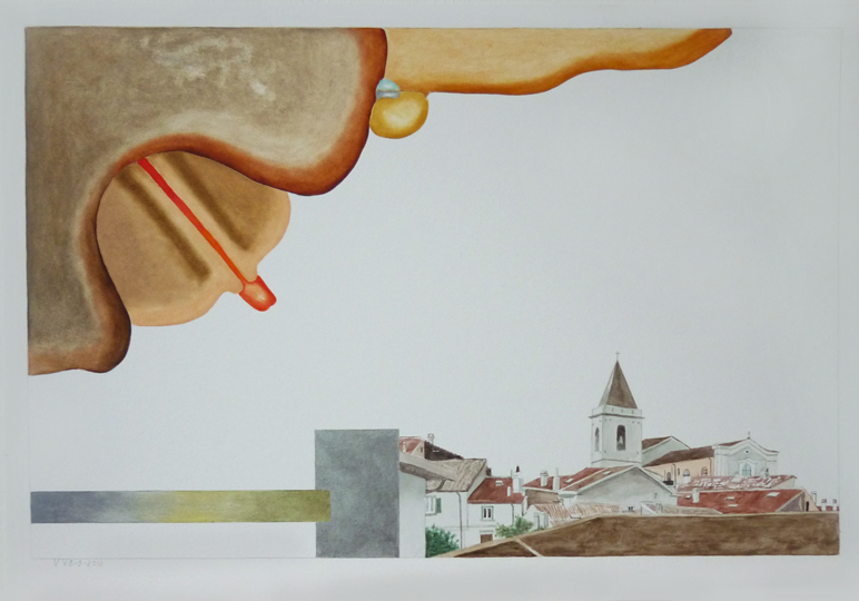 Un'opera di Vinicio Verzieri: "Capracotta", pittura, anno 2012