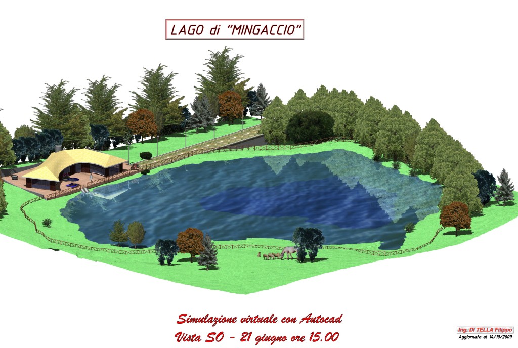 Simulazione virtuale del lago di Mingaccio