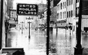 United Woolen Tailors Company, l'inondazione del 1937 a Parkersburg, WV