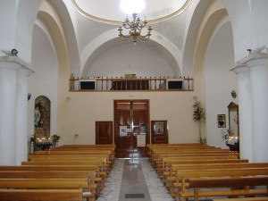 L'interno della chiesa del Carmine