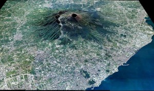 Il Vesuvio visto dal satellite