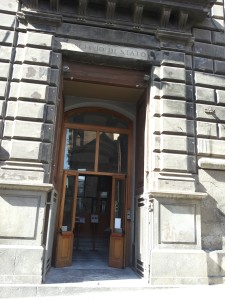 L'ingresso del Grande Archivio di Napoli